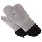 Lavish Home Silicone Oven Mitts Extra Long Gray 482F Heat Resistant Waterproof